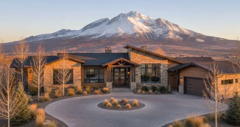 Custom multigenerational home exterior in Colorado Springs with mountain views and separate entrance